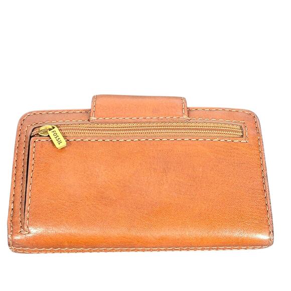 Fossil Wallet Womens Medium Brown Madison Multi Trifold Zip Coin SWL2230210 - Picture 2 of 10